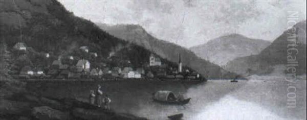 Blick Auf Hallstatt Oil Painting by Hubert Sattler