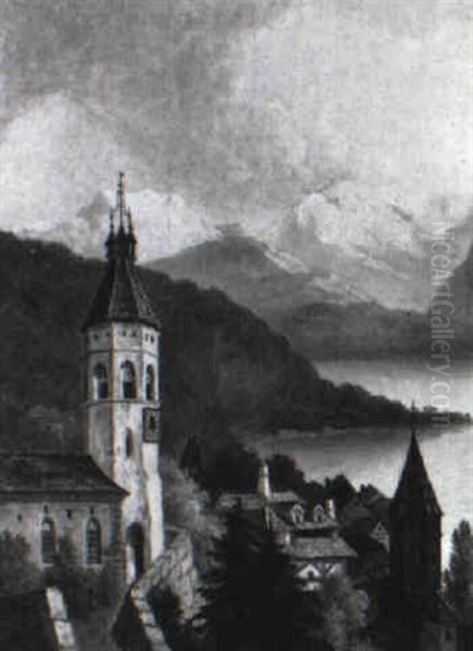 Lauterbrunnertal Oil Painting by Hubert Sattler