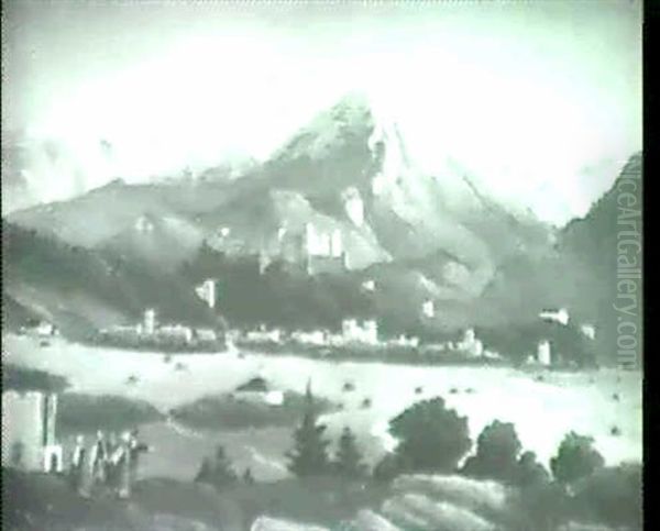 Festung Hohensalzburg. Oil Painting by Hubert Sattler