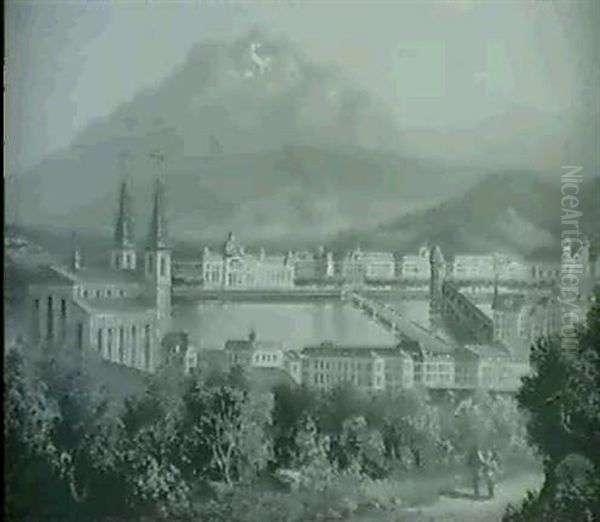 Blick Auf Luzern Oil Painting by Hubert Sattler