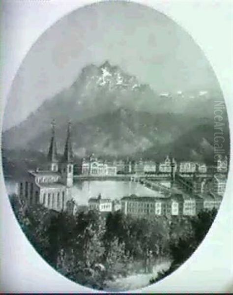 Blick Auf Luzern Oil Painting by Hubert Sattler