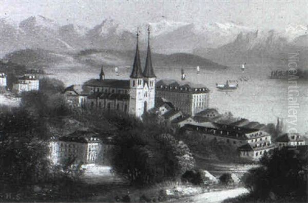 Luzern Und Der Rigi Oil Painting by Hubert Sattler