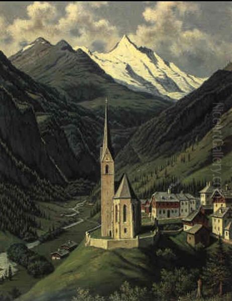 Heiligenblut Mit Dem Grossglockner Oil Painting by Hubert Sattler