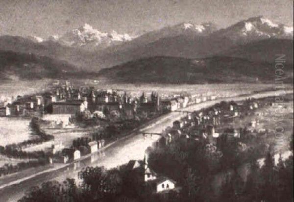 Blick Auf Innsbruck Oil Painting by Hubert Sattler