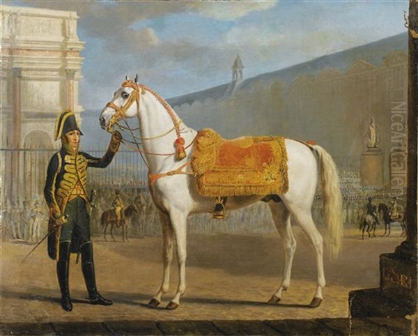 Sara, Napoleon's Horse Oil Painting by Alexander Ivanovich Sauerweid