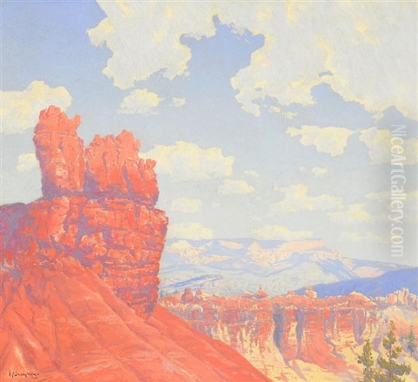 Bryce Canyon Oil Painting by Frank Paul Sauerwein