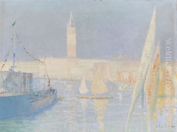 Ansicht Von Venedig Oil Painting by George Sauter