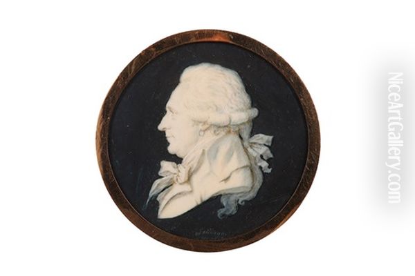 Portrait Miniature Of A Gentleman Oil Painting by Piat Joseph Sauvage