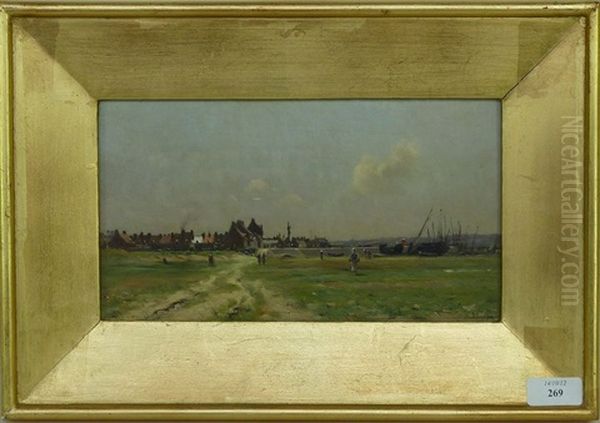 La Brise A Etaples (pas De Calais) Oil Painting by Adrien Jacques Sauzay