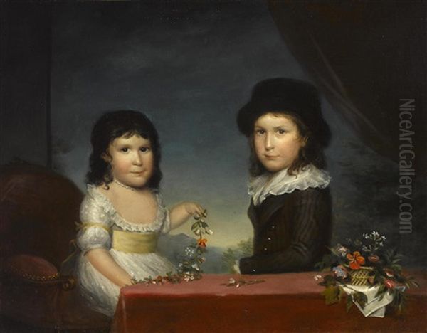 Portrait Of Gertrude N. And James L. Bleecker Oil Painting by Edward Savage