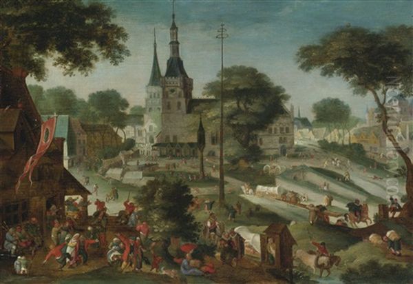 The Kermesse At Schellebelle Oil Painting by Jacob Savery the Elder