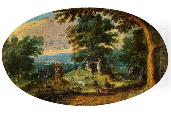 Paradieslandschaft Mit Sundenfall by Jacob Savery the Elder