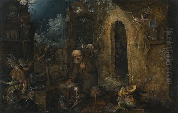 The Temptation Of Saint Anthony Oil Painting by Roelandt Savery