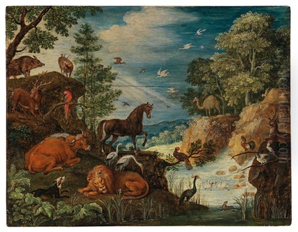 A Landscape With Animals Oil Painting by Roelandt Savery