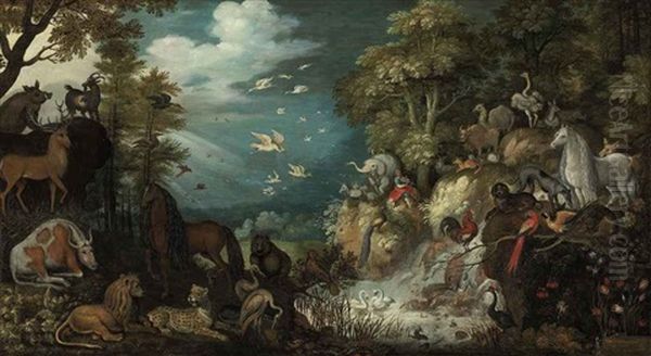 Orpheus Charming The Animals Oil Painting by Roelandt Savery