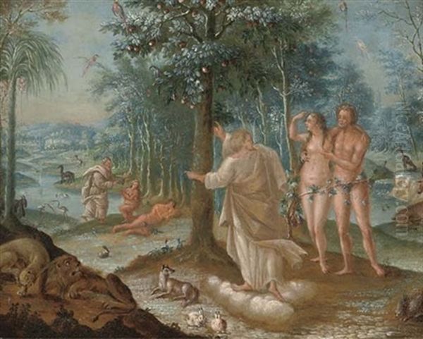 The Expulsion Of Adam And Eve Oil Painting by Roelandt Savery