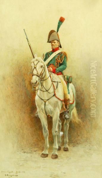 Armee D'egypte-guide - 1799 Oil Painting by Gustave Bourgain