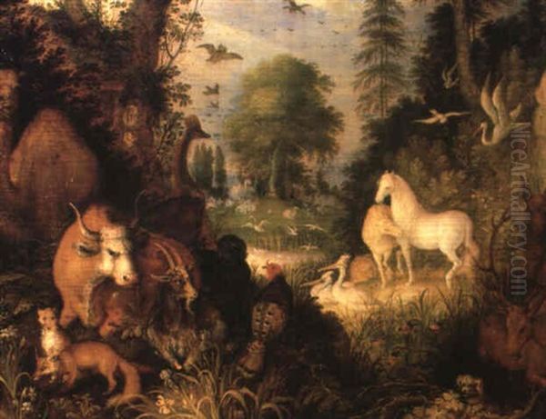 Orpheus Charming The Animals Oil Painting by Roelandt Savery