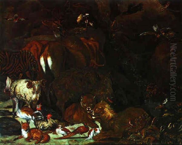 Das Paradies Der Tiere Oil Painting by Roelandt Savery