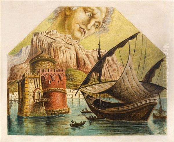 Partenza Degli Argonauti Oil Painting by Alberto Savinio