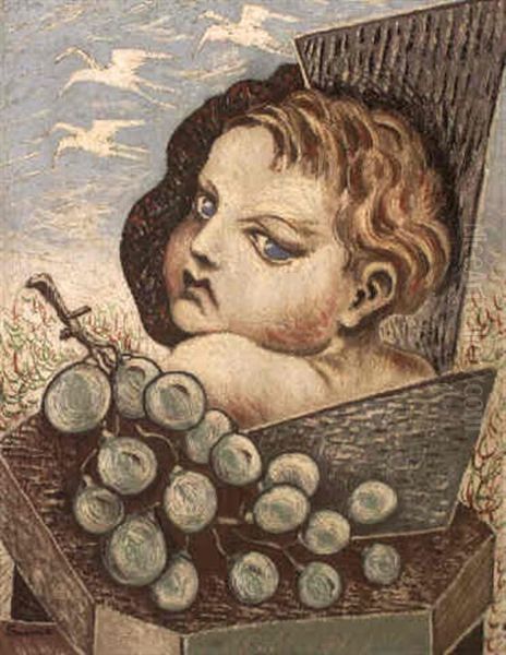 Putto Oil Painting by Alberto Savinio