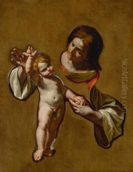 The Madonna And Child Oil Painting by Cristoforo Savolini