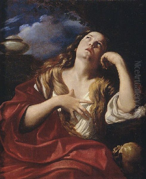 The Penitent Magdalene Oil Painting by Cristoforo Savolini