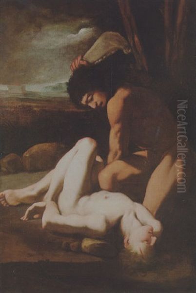 Cain Slaying Abel Oil Painting by Emilio Savonanzi