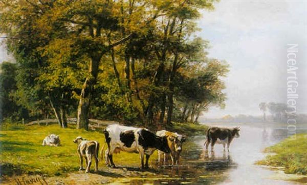 Watering Cows by Hendrik Savry