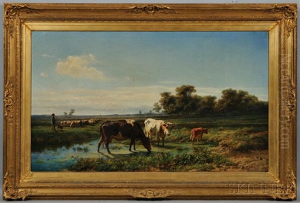 Pastoral Scene by Henri (Hendrik Martinus) Savry