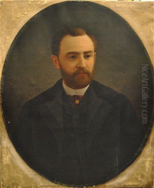 Portrait Of John Mcmahon (1820-1889) Oil Painting by William Sawyer