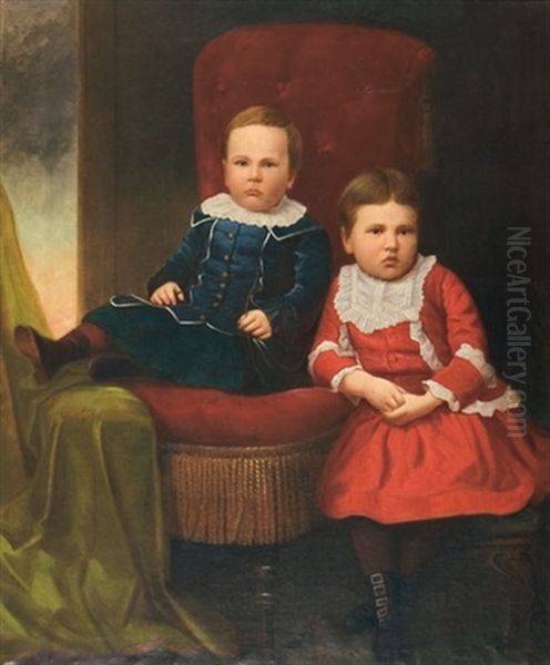 The Two Children Oil Painting by William Sawyer