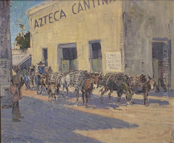 Azteca Cantina Oil Painting by Fred Grayson Sayre