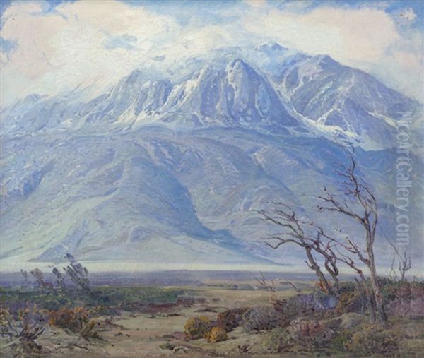 Storm Crest Over Mount San Jacinto Oil Painting by Fred Grayson Sayre