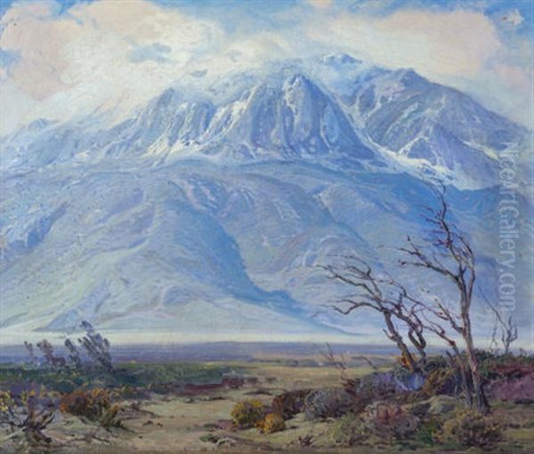 Storm Crest Over Mount San Jacinto Oil Painting by Fred Grayson Sayre