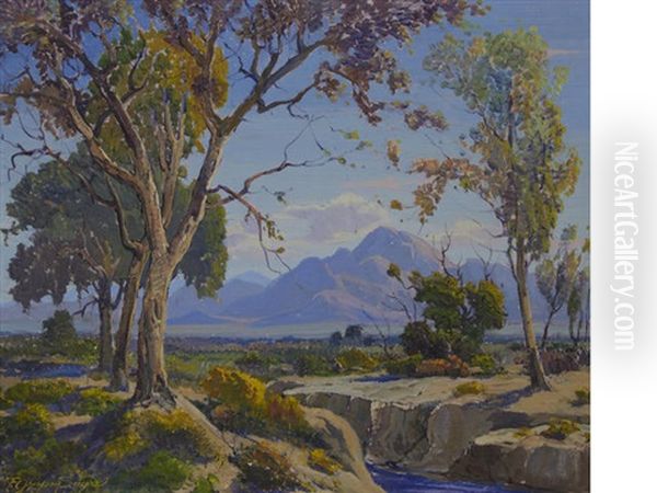 The Desert In Bloom Oil Painting by Fred Grayson Sayre