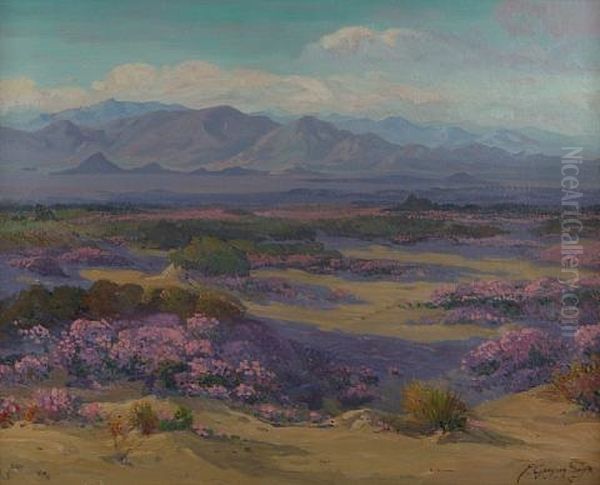 Desert Verbena Oil Painting by Fred Grayson Sayre