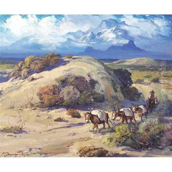 The Lure Of Desert Trails Oil Painting by Fred Grayson Sayre