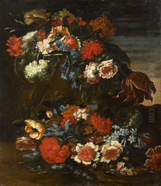 Blumen Oil Painting by Andrea Scacciati the Younger