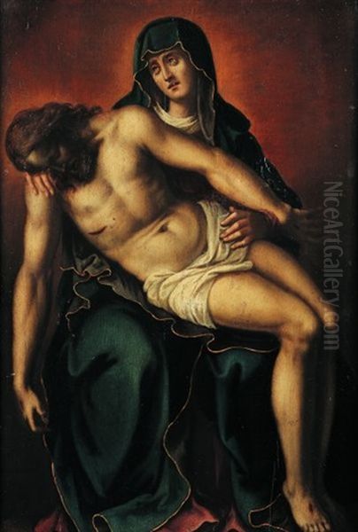 Pieta Oil Painting by  Scarsellino