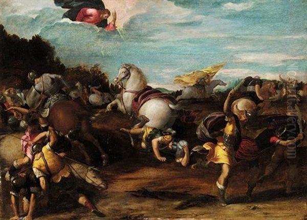 The Conversion Of Saint Paul Oil Painting by  Scarsellino