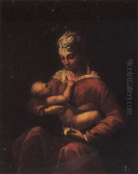 The Madonna And Child Oil Painting by  Scarsellino