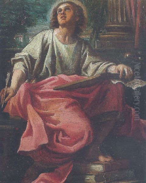 Saint John The Evangelist Oil Painting by  Scarsellino