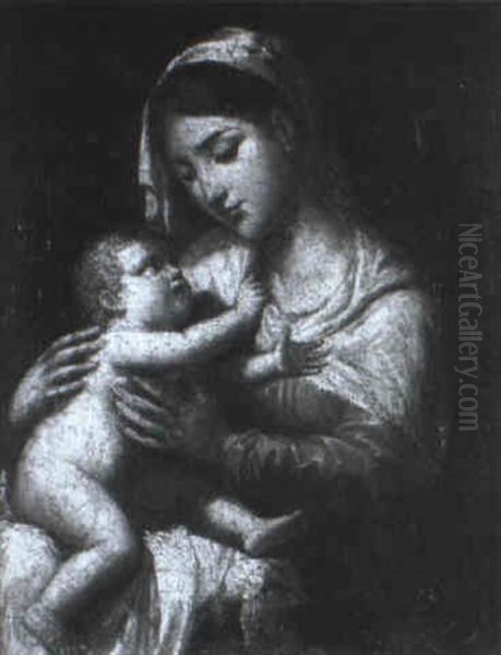 The Madonna And Child Oil Painting by  Scarsellino