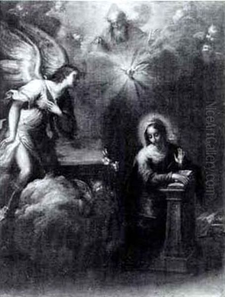 The Annunciation Oil Painting by  Scarsellino