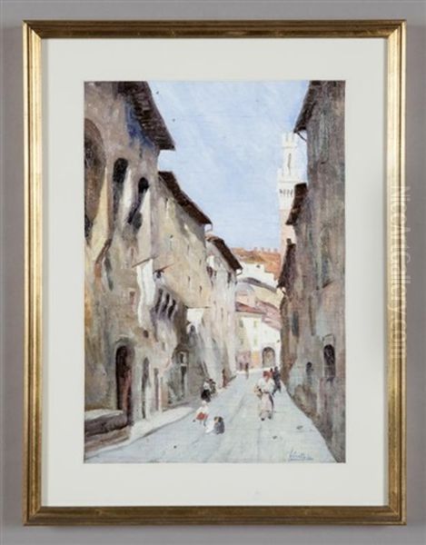 Scorcio Di Citta Oil Painting by Ferruccio Scattola