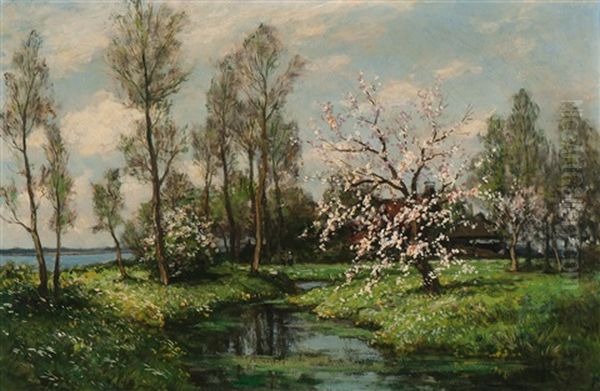 Vroege Lente Oil Painting by Egbert Rubertus Deck Schaap