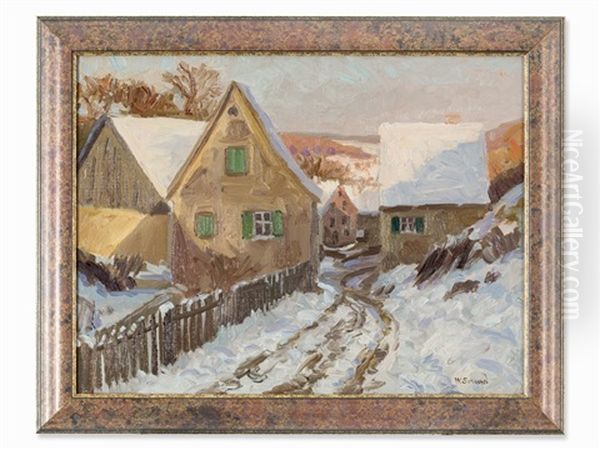 Winter Scene by Wilhelm M. Schacht