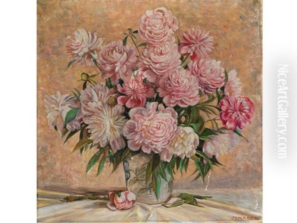 Blumenstillleben Oil Painting by Franz Schaden