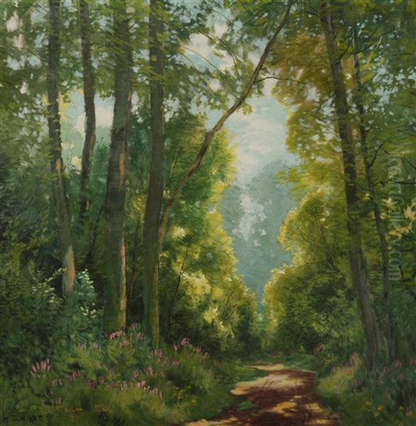 The Forest Retreat Oil Painting by Karl Schadt